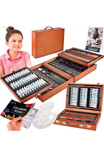 LikeSmart Комплект за рисуване и живопис от дърво "Likesmart Painting Suitcas...