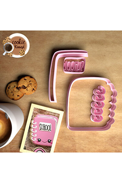 CookieKonsept School & Teacher's Day Mold Set Notebook - Cookie, Dough & Clay...