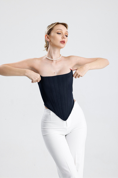 CHAROS Saten Kumaşından Zarif Korse