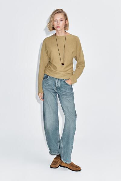 Massimo Dutti Geniş yaka triko kazak