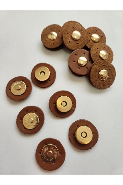 Leather stitched magnet pack of 10