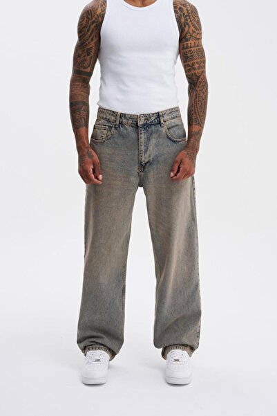 Machinist Men's Oversize Effect Baggy Ice Blue Jeans