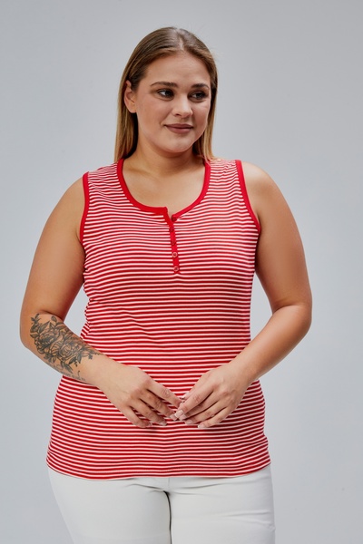 BANEGA Plus Size Sleeveless Thick Strap 100% Cotton Combed Cotton Crew Neck Blouse Undershirt