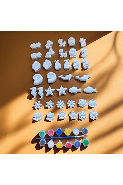 magnocandles 38 adet (3D) Hayvanlar ve Çiçekler Taş Boyama Figür çocuk Gelişi...