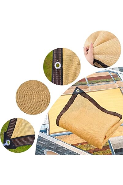 FOXMAG24 Ορθογώνιο πανί σκίασης, διαστάσεις 2x3 m, 95% προστασία από την υπεριώδη ακτινοβολία, αναπνεύσιμο, καφέ