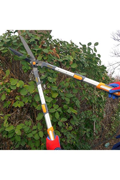 JollyMag Nůžky na živý plot, keře, objímkové, čepel s teflonovým povlakem, teleskopická rukojeť 71-83 cm, Richmann