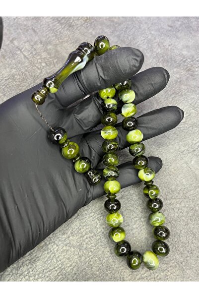 Mos Tespih High-End Powder Amber Prayer Beads with Wheel Cutting System