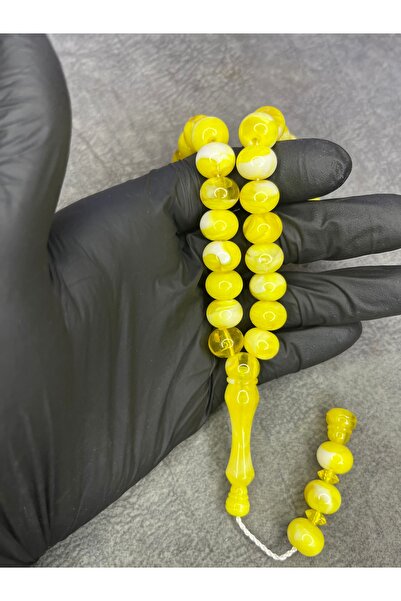 Mos Tespih High-End Powder Amber Prayer Beads with Wheel Cutting System