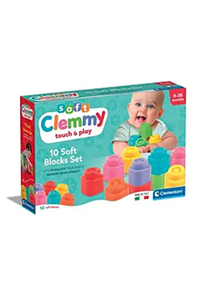 CLEMENTONI Set 10 cuburi Soft Clemmy Clementoni, Multicolor