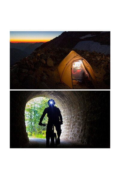 SELEXMO SELEXMO Head Mounted LED Flashlight with Long Zoom Range, USB Rechargeable, Telescopic Headlight