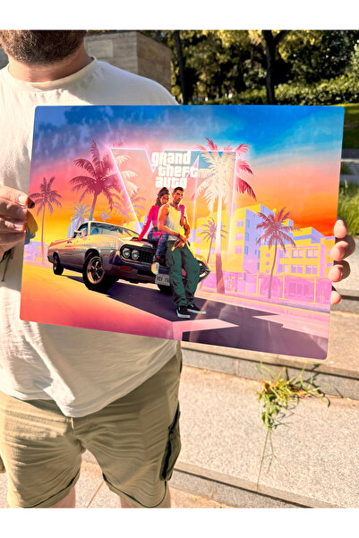 İmposter Gift GTA 6 Metal Poster Yüksek Kalite Duvar Posteri