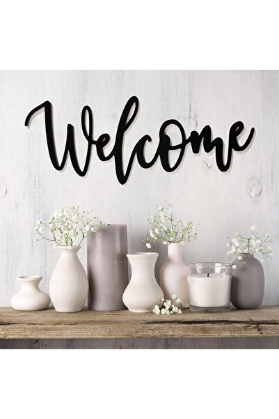 Slasa Acrylic Wall Art Plaque with 'Welcome' Design, 16 × 6 inches by