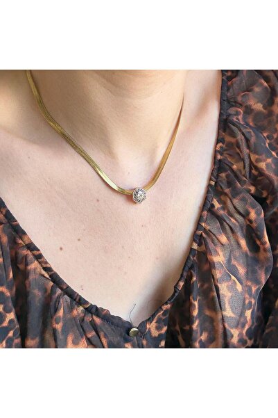 Alice İsstanbul Steel Italian Chain Vintage Detail Necklace