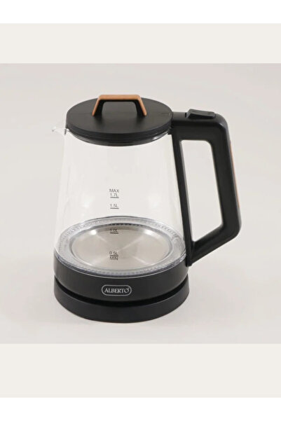 Alberto Glass Electric Kettle, Black 1.7L