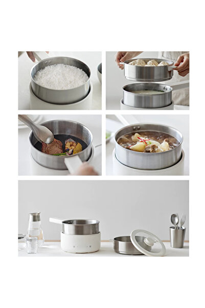 Olayks Electric Multifunction Detachable Cooker with Steamer 2.5L 1000W