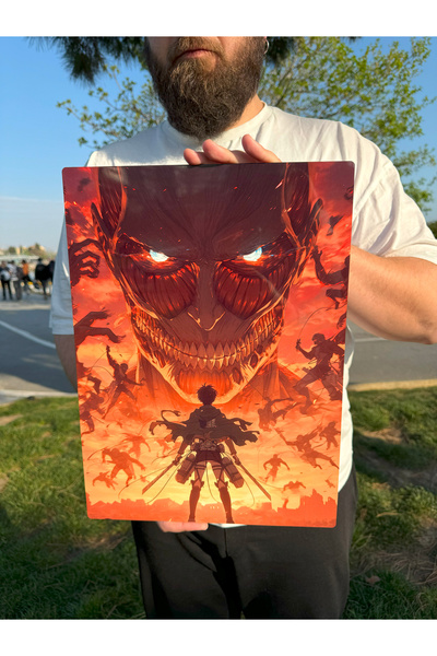 İmposter Gift Attack on Titan AOT Metal Poster Yüksek Kalite Duvar Posteri