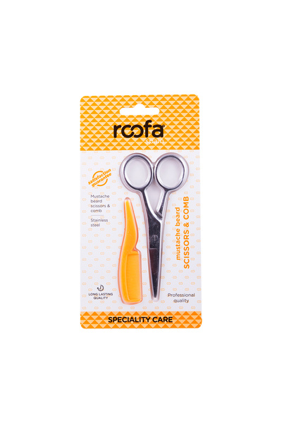 Roofa Spain Mustache Beard Scissors & Comb