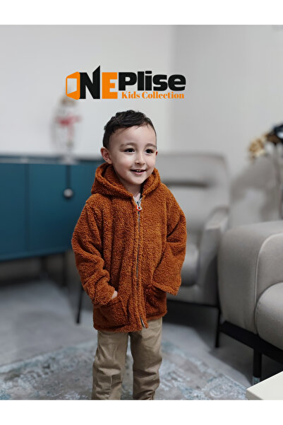 oneplise sineklik sistemleri Jachetă cu glugă pentru copii, fleece Welsoft, cu buzunare