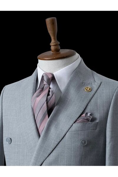 ilayda emir İTALYAN KESİM GRİ KRUVAZE TAKIM ELBİSE