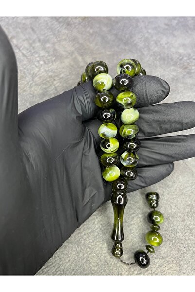 Mos Tespih High-End Powder Amber Prayer Beads with Wheel Cutting System