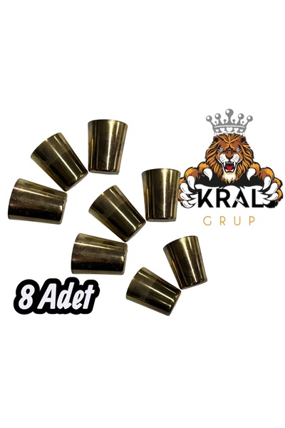 KRAL GRUP HIRDAVAT Sandalye Ahşap Ayak Pabucu, Plastik Kaplamalı Pabuç, 8 Adet