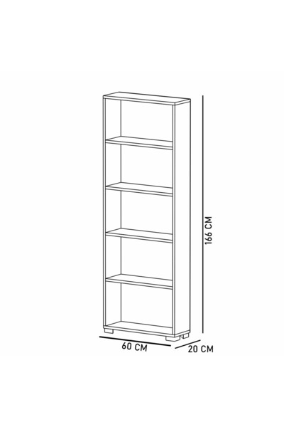 Desire Multifunctional Bookcase – Modern Design, Glossy White, Premium Chipboard