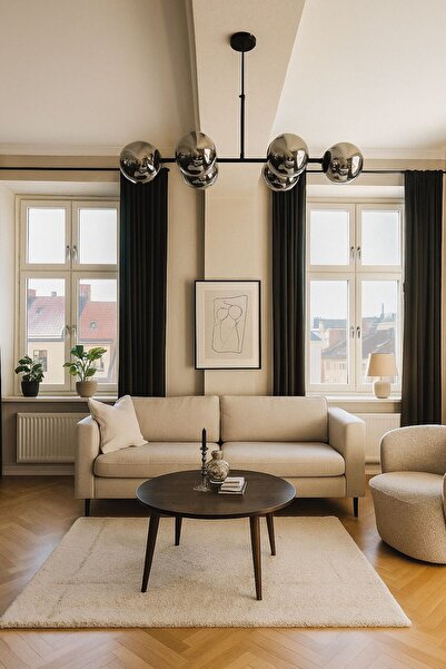 Ömür Avize Diego Modern Masaüstü Kapalı Camlı Altılı Avize