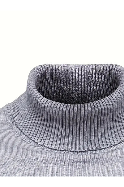 Wkm Denim Men's High Neck Long Sleeve Fisherman's Knitwear