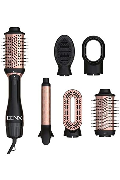 Generic 5-in-1 Hair Dryer Brush Set for Women by Denx - Hot Air Styling Tool with Hair Dryer, Curler, Volumi