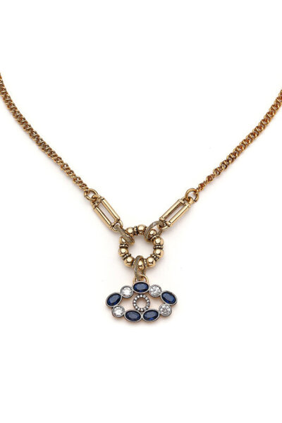 Mon Reve Evil Eyeglow Göz Charm Altın Kaplama Zincir Kolye