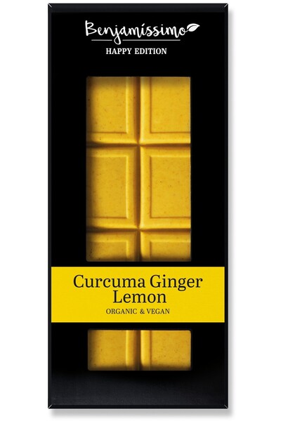 JollyMag Ciocolata cu turmeric si ghimbir bio, 60g, Benjamissimo