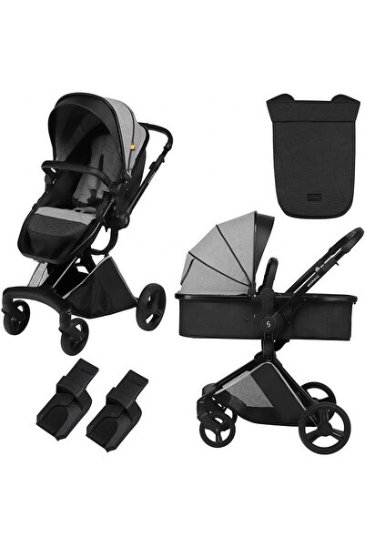 JollyMag Carucior transformabil 2 in 1 Skiddou Nasjo Normandic Dream, Gri