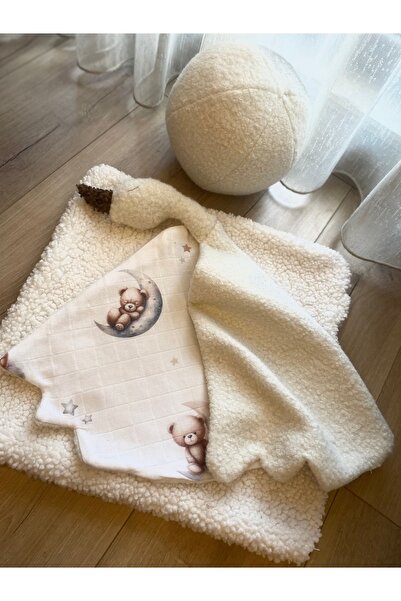 Suvolta Store Peluş Uyku Örtüsü Bebek/Çocuk beyaz