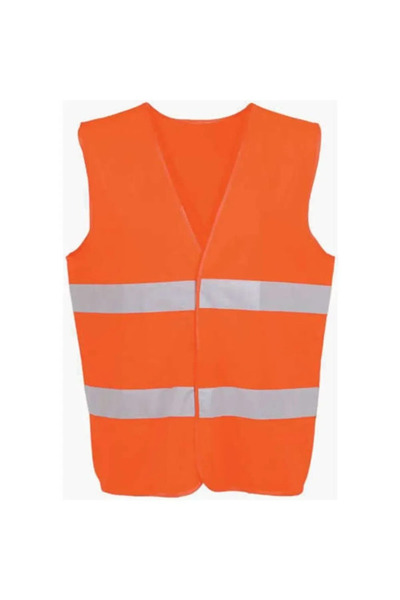 BOLTER Reflective Fluorescent Motorcycle Scooter Worker Warning Vest Standard Size Yellow 2 Pieces