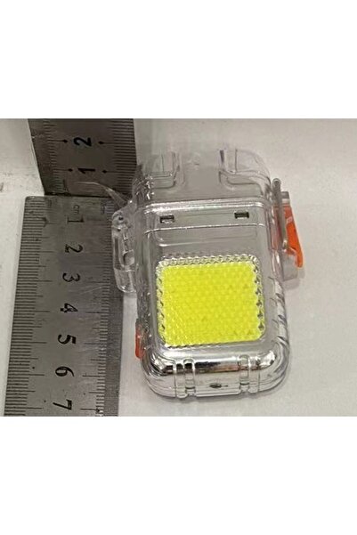 Flippy Keychain Lighter Flashlight, Waterproof, 3 Modes, 300mAh, USB-C, COB, 50-100m, Silver