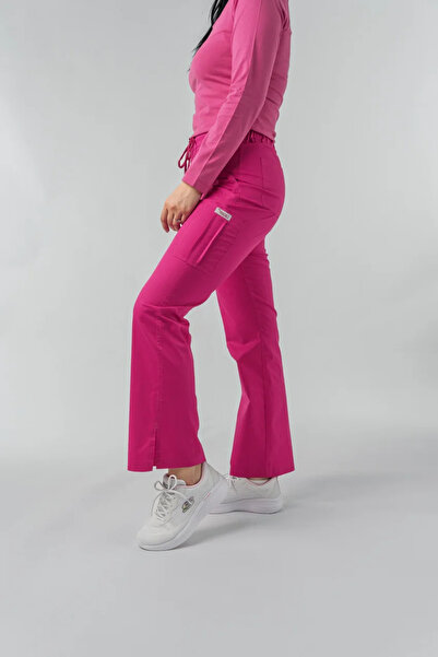 Masstex Pantalon Medical Dama Fabi Fucsia – Croială Evazată, 5 Buzunare, Conf...