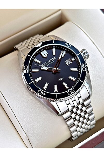 Quantum Special Design Sapphire Glass 24 Months Warranty Steel Band Steel Case Men's Wristwatch Adg1215Sz