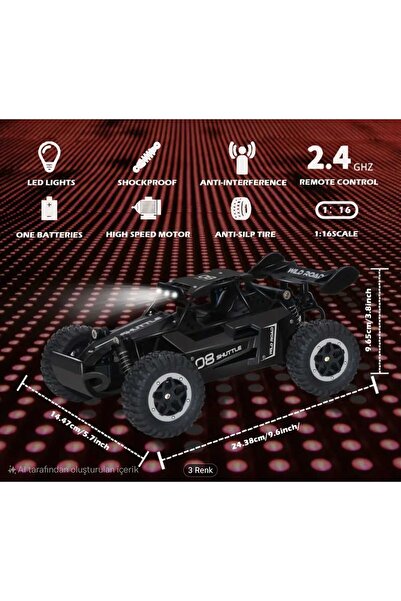 asc aksesuar 1:16 Ölçekli Yüksek Hızlı RC Araba,