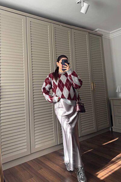 FioriModa Maxi Μήκος Μακριά Σατέν Φούστα με Ελαστική μέση