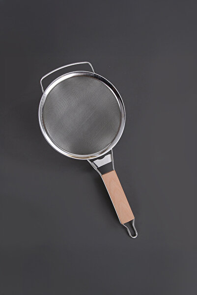 Vadi منخل دقيق ونودلز وخضروات من الفولاذ المقاوم للصدأ بمقبض خشبي 25 سم