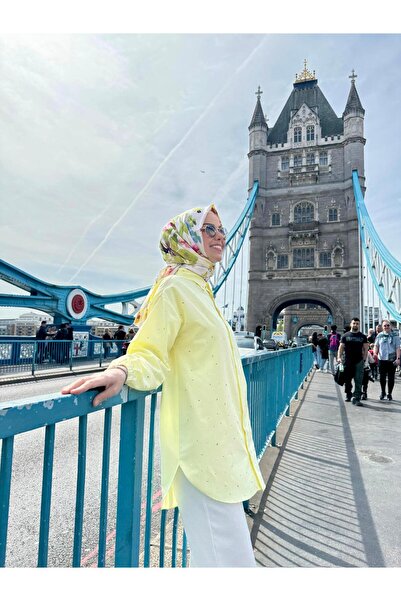 Moodbasic KESME TAŞLI PAMUKLU GÖMLEK