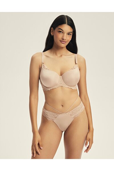 ESOTIQ Lightly Padded Bra Underwired Smooth Cups with Lace Details Comfortable & Sexy | Notty