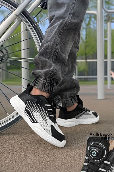 Deri De Luxe Akıllı Bağcık Triko Çocuk Spor Ayakkabı