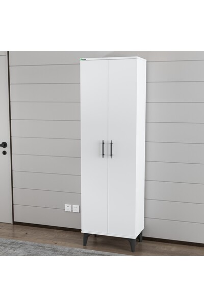 Desire Hanging Wardrobe – Modern Furniture Made of Glossy White Chipboard, Premium