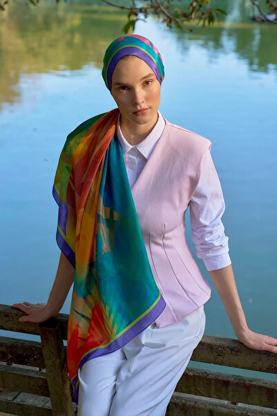 ED Scarf Inspired Volen Desen Şal - Renkli