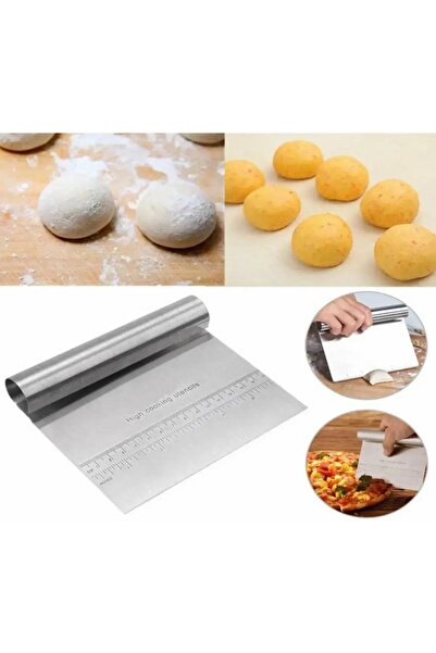 Tasarım Evi Paslanmaz Lüks Çelik Hamur Kesme Aparatı Çelik Kesici Kazıyıcı Pasta Ve Kek Şekillendiren Spatula