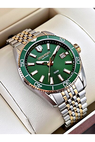 Quantum Special Design Sapphire Glass 24 Months Warranty Steel Band Steel Case Men's Wristwatch Adg1215Sz