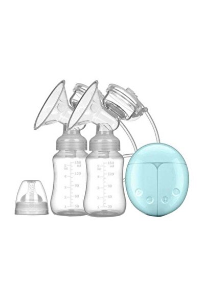 kiddoz مضخة الثدي الكهربائية BB15، زجاجة رضاعة سعة 150 مل، باللون الأزرق