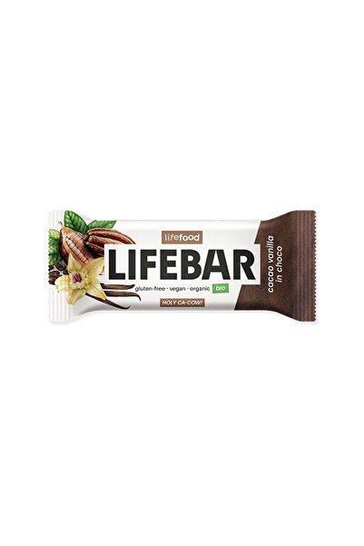 JollyMag Lifebar baton cu cacao si vanilie in ciocolata raw bio 40g