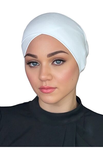 Perfectory قبعات أنبوبية متقاطعة تحت وشاح الرأس خفيفة الوزن ومريحة - بيضاء